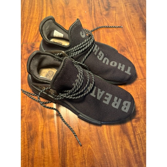 Adidas NMD Human Race x Pharrell Triple Black Breathe Thoughts Men's Size 7 - Picture 1 of 9